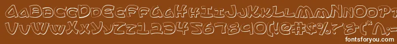 Ephesian ffy-Schriftart – Weiße Schriften auf braunem Hintergrund