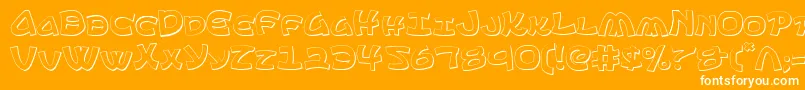 Ephesian ffy Font – White Fonts on Orange Background