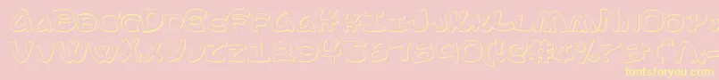 Ephesian ffy Font – Yellow Fonts on Pink Background