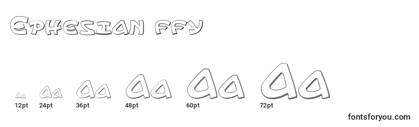 Размеры шрифта Ephesian ffy