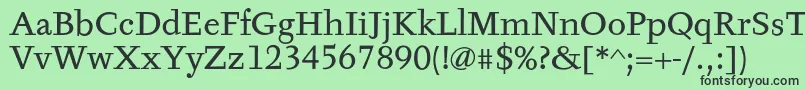 Шрифт TyfaTextOt – чёрные шрифты на зелёном фоне