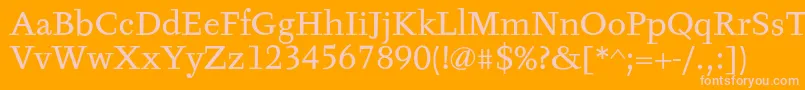 More about TyfaTextOt Font TyfaTextOt Font – Pink Fonts on Orange Background