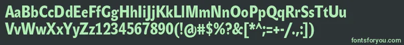 JohnsanscondHeavyPro-Schriftart – Grüne Schriften auf schwarzem Hintergrund