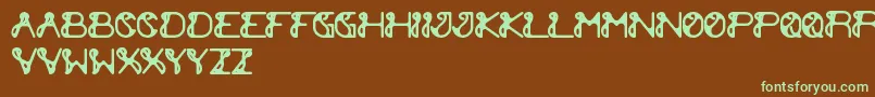 ExtraCheese Font – Green Fonts on Brown Background