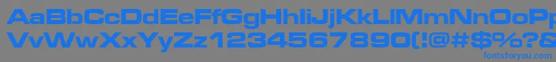 フォントFt77 – 灰色の背景に青い文字
