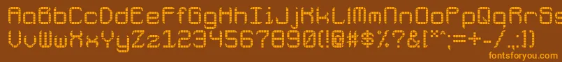 Galacticspaceport Font – Orange Fonts on Brown Background