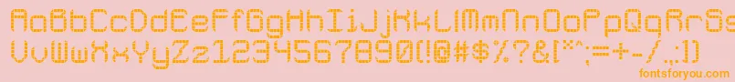 Galacticspaceport Font – Orange Fonts on Pink Background