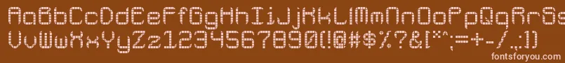 Galacticspaceport Font – Pink Fonts on Brown Background