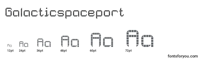 Размеры шрифта Galacticspaceport