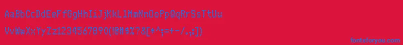 FsBlok Font – Blue Fonts on Red Background