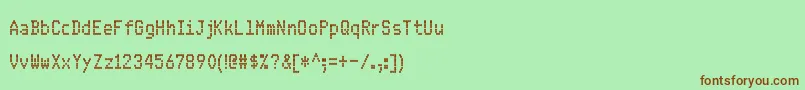 FsBlok Font – Brown Fonts on Green Background