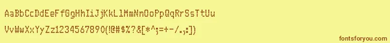 FsBlok Font – Brown Fonts on Yellow Background