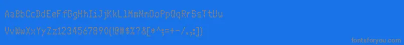 FsBlok Font – Gray Fonts on Blue Background