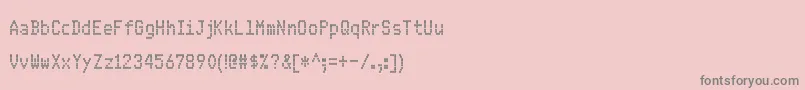 FsBlok Font – Gray Fonts on Pink Background