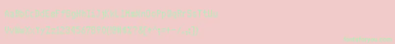 FsBlok Font – Green Fonts on Pink Background