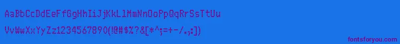 FsBlok Font – Purple Fonts on Blue Background