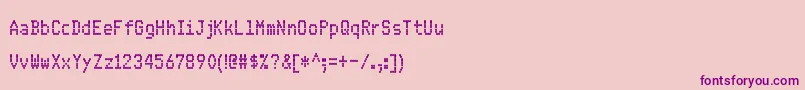 FsBlok Font – Purple Fonts on Pink Background