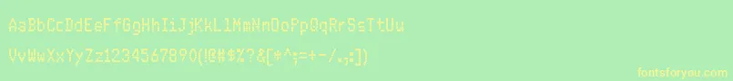 FsBlok Font – Yellow Fonts on Green Background