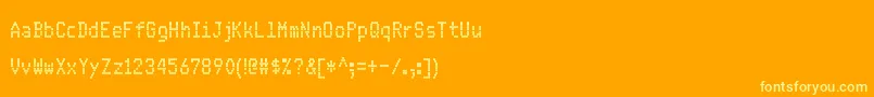 FsBlok Font – Yellow Fonts on Orange Background