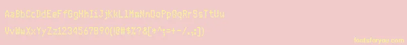 FsBlok Font – Yellow Fonts on Pink Background