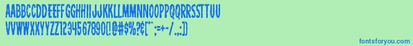 フォントCarnivalcorpsecond – 青い文字は緑の背景です。