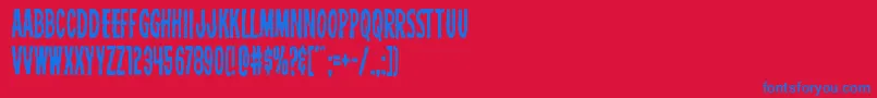 Carnivalcorpsecond Font – Blue Fonts on Red Background