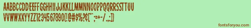 Carnivalcorpsecond Font – Brown Fonts on Green Background