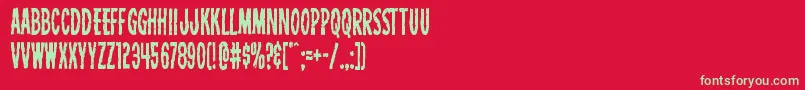 Carnivalcorpsecond Font – Green Fonts on Red Background