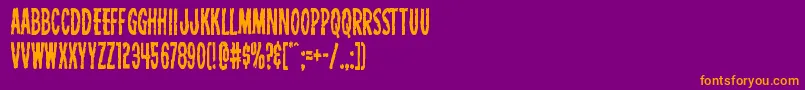 Carnivalcorpsecond Font – Orange Fonts on Purple Background