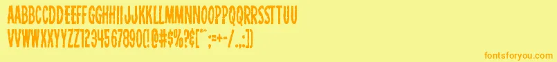 Carnivalcorpsecond Font – Orange Fonts on Yellow Background