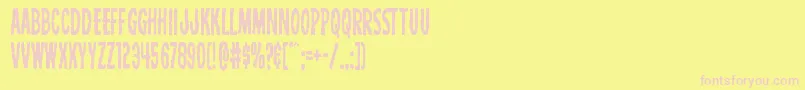 Carnivalcorpsecond Font – Pink Fonts on Yellow Background