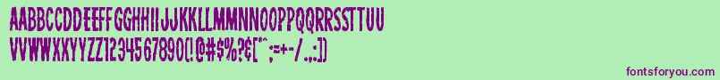 Police Carnivalcorpsecond – polices violettes sur fond vert