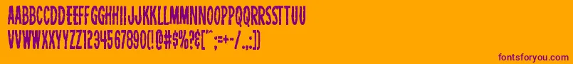 Carnivalcorpsecond Font – Purple Fonts on Orange Background