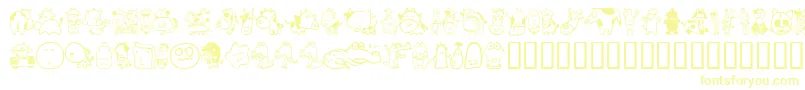 フォントSakabeanimal03 – 黄色のフォント