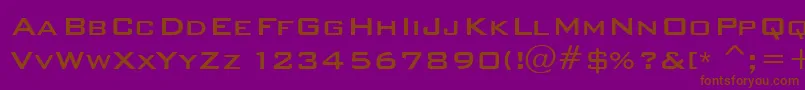 BankgothicRussMedium Font – Brown Fonts on Purple Background