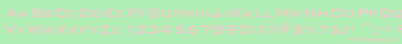 BankgothicRussMedium Font – Pink Fonts on Green Background