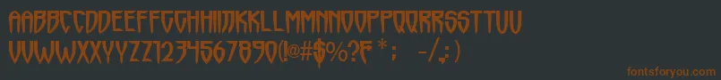 Horrormaster Font – Brown Fonts on Black Background
