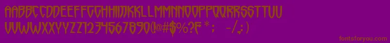 Horrormaster Font – Brown Fonts on Purple Background