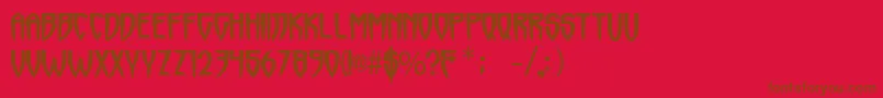 fuente Horrormaster – Fuentes Marrones Sobre Fondo Rojo