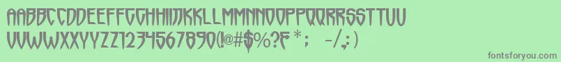 Horrormaster Font – Gray Fonts on Green Background