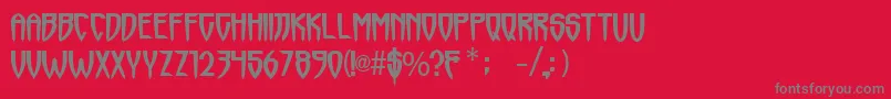 Horrormaster Font – Gray Fonts on Red Background