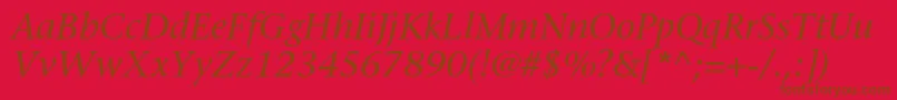 fuente StoneserifstdMediumitalic – Fuentes Marrones Sobre Fondo Rojo