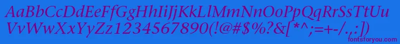 fuente StoneserifstdMediumitalic – Fuentes Moradas Sobre Fondo Azul