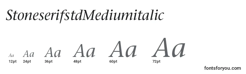 StoneserifstdMediumitalic Font Sizes