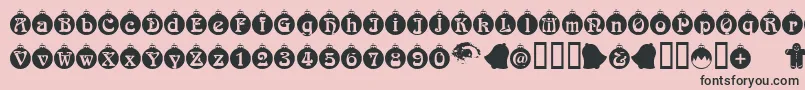 Christbaumkugeln Font – Black Fonts on Pink Background