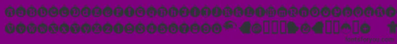 Christbaumkugeln Font – Black Fonts on Purple Background