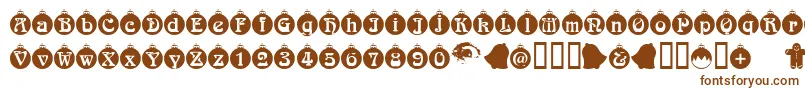 Christbaumkugeln Font – Brown Fonts on White Background