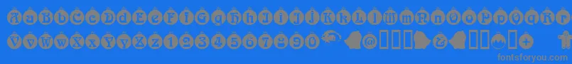 Christbaumkugeln Font – Gray Fonts on Blue Background