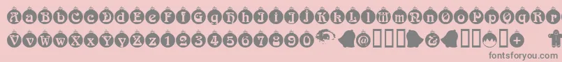 Christbaumkugeln Font – Gray Fonts on Pink Background