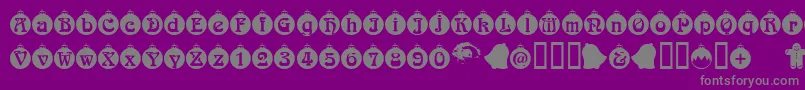 Christbaumkugeln Font – Gray Fonts on Purple Background